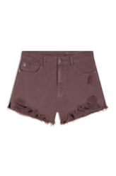 Bermuda White Denim Kate m Plaquinha Purple Gray 023 / I23