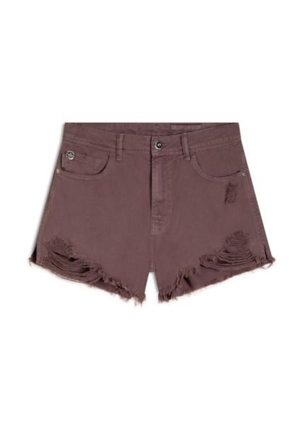 Bermuda White Denim Kate m Plaquinha Purple Gray 023 / I23