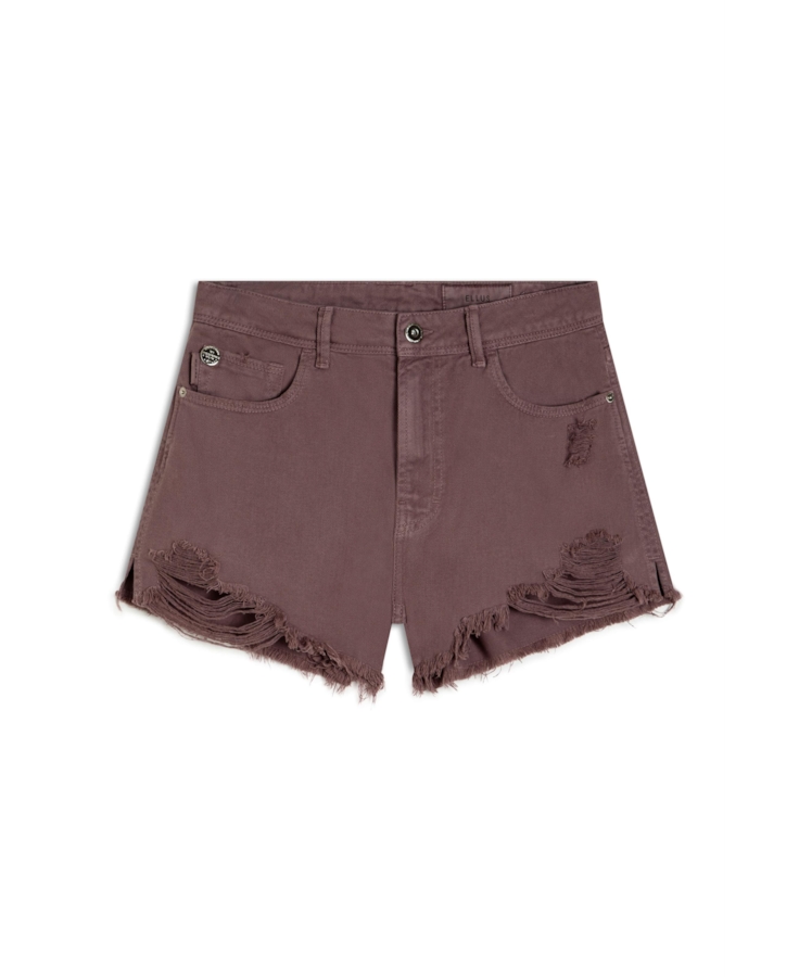Bermuda White Denim Kate m Plaquinha Purple Gray 023 / I23