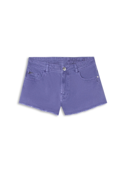 Bermuda White Denim Mini 5 Pockets Azul Jeans