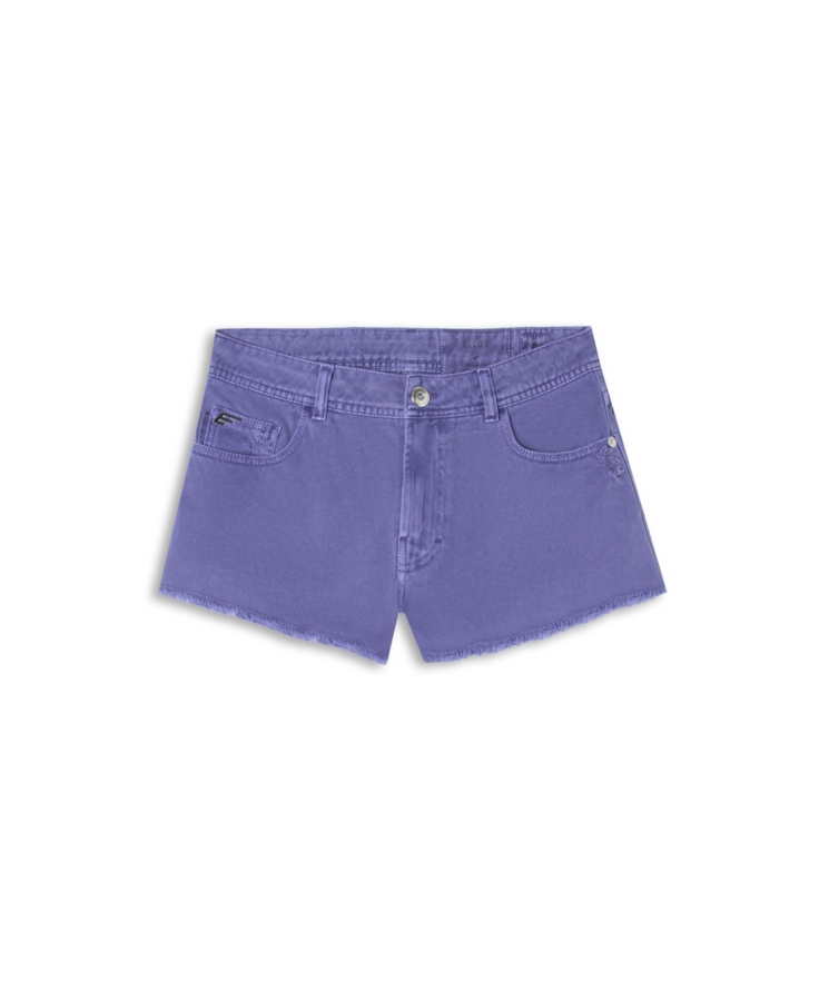 Bermuda White Denim Mini 5 Pockets Azul Jeans
