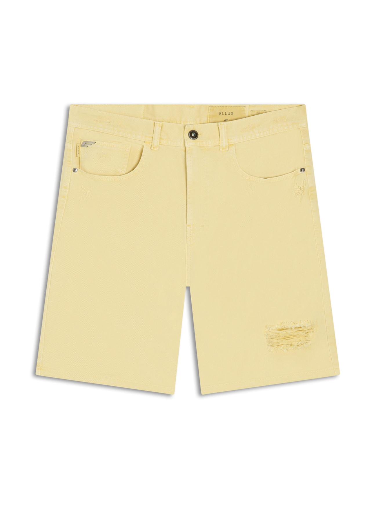Bermuda White Denim Rock Amarelo