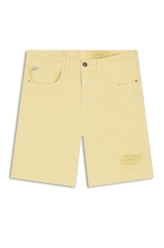 Bermuda White Denim Rock Amarelo