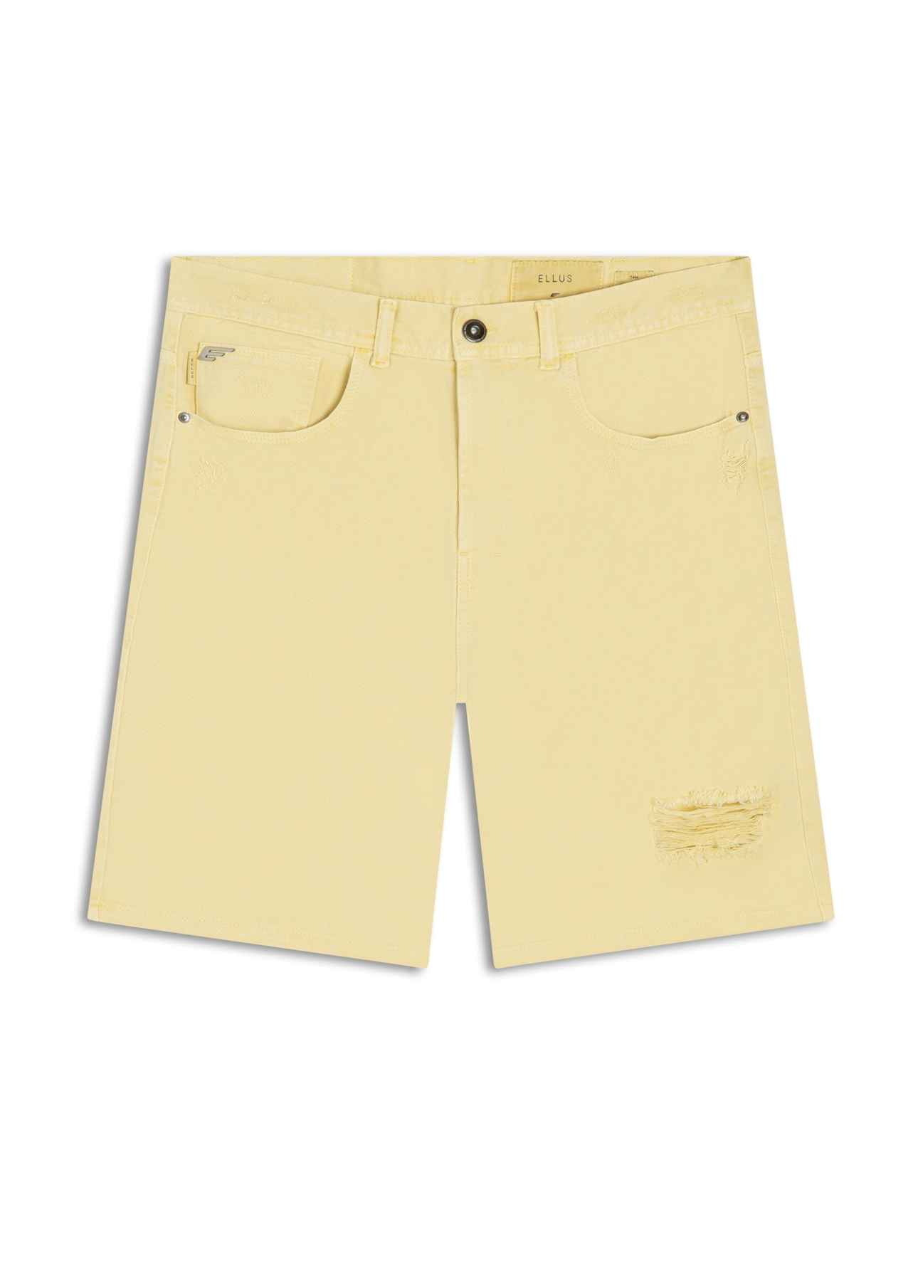 Bermuda White Denim Rock Amarelo
