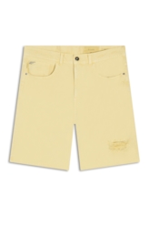 Bermuda White Denim Rock Amarelo
