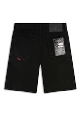 Bermuda White Denim Rock Preto