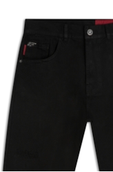 Bermuda White Denim Rock Preto
