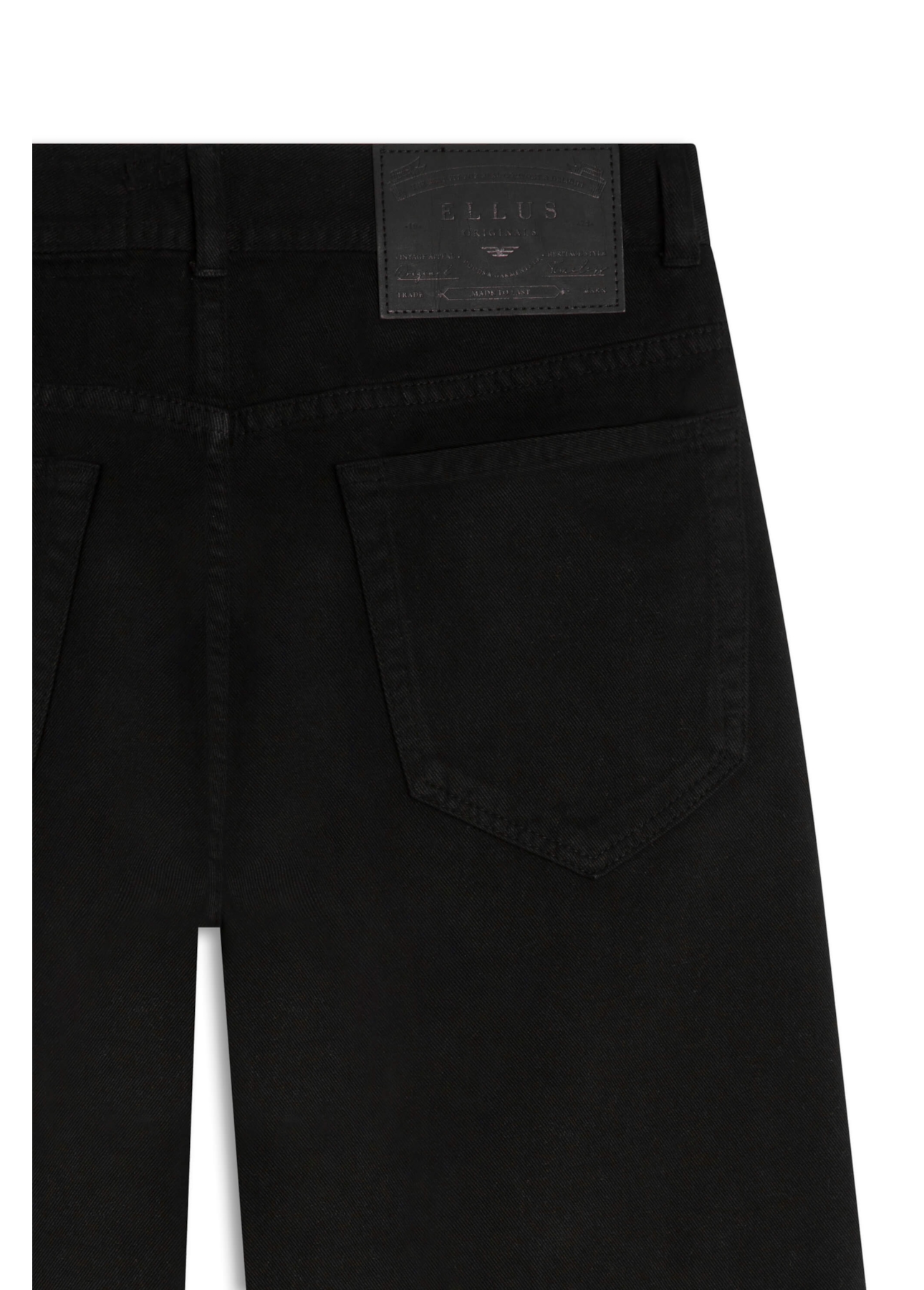 Bermuda White Denim Rock Preto