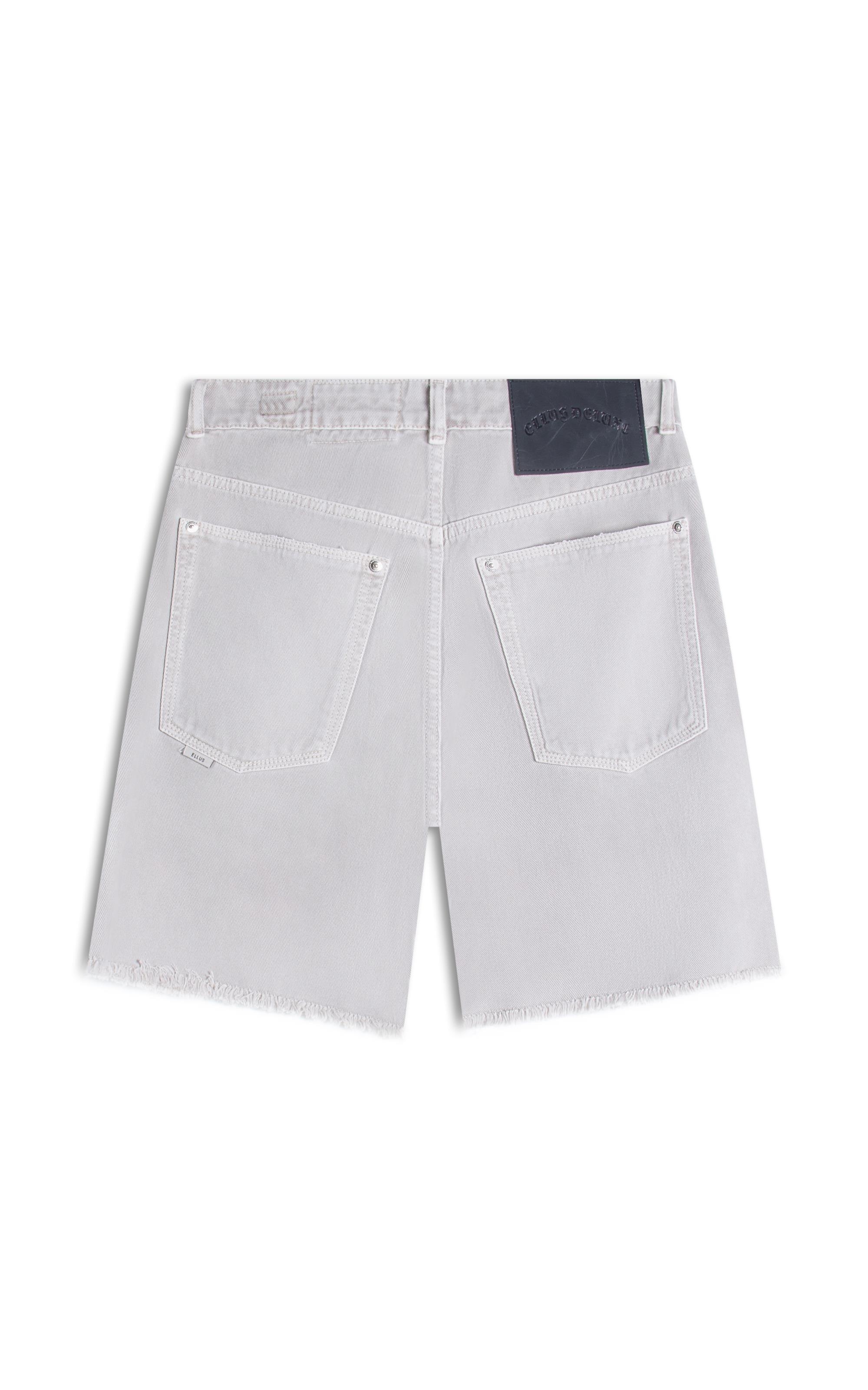 Bermuda White Denim Skate 5 Pockets Silver