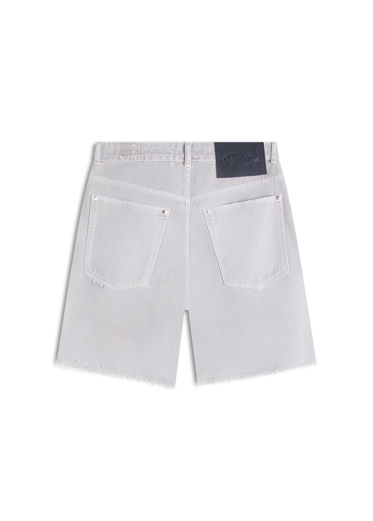 Bermuda White Denim Skate 5 Pockets Silver