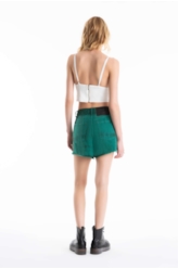 Bermuda White Denim Summer Bicolor Verde Army