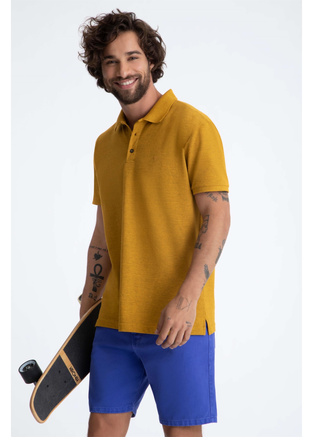 Bermuda White Denim Urban Azul Bic