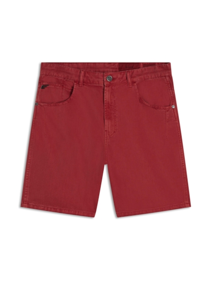 Bermuda White Denim Urban Vermelho