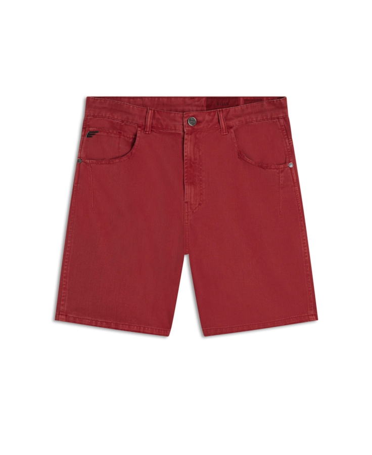 Bermuda White Denim Urban Vermelho