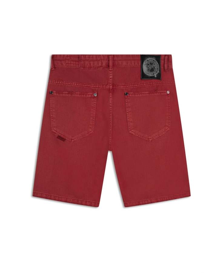 Bermuda White Denim Urban Vermelho