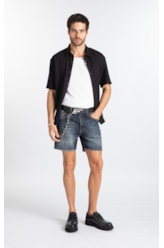 Bermudas Visco Indigo Elastic Filigrana Lav.Escuro
