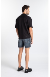 Bermudas Visco Indigo Elastic Filigrana Lav.Escuro