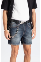 Bermudas Visco Indigo Elastic Filigrana Lav.Escuro