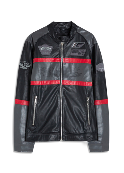Biker Racing Jacket Preto