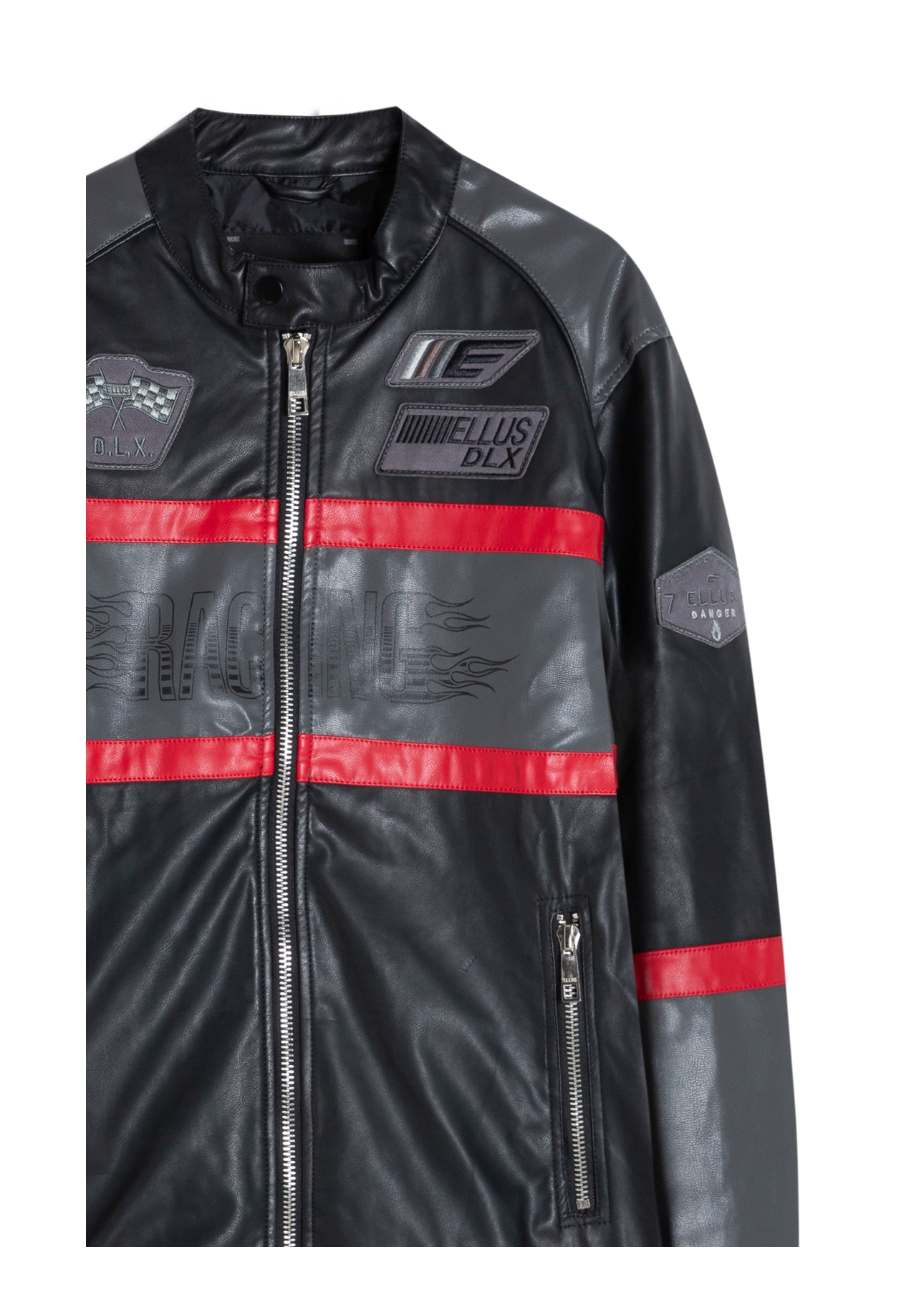 Biker Racing Jacket Preto