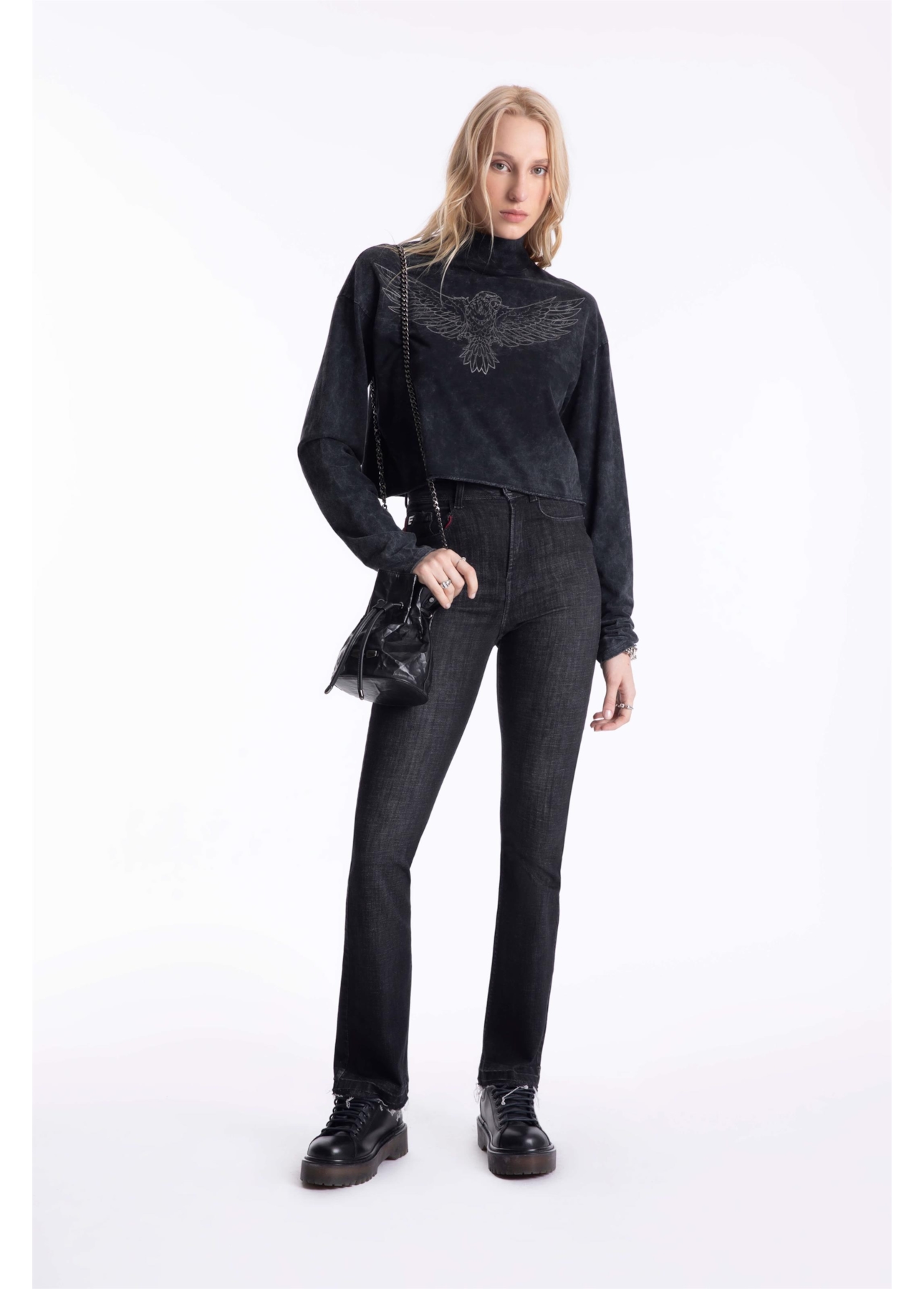 Black Cross Hw Bootcut Western 2014- Lav. Black C/ Used