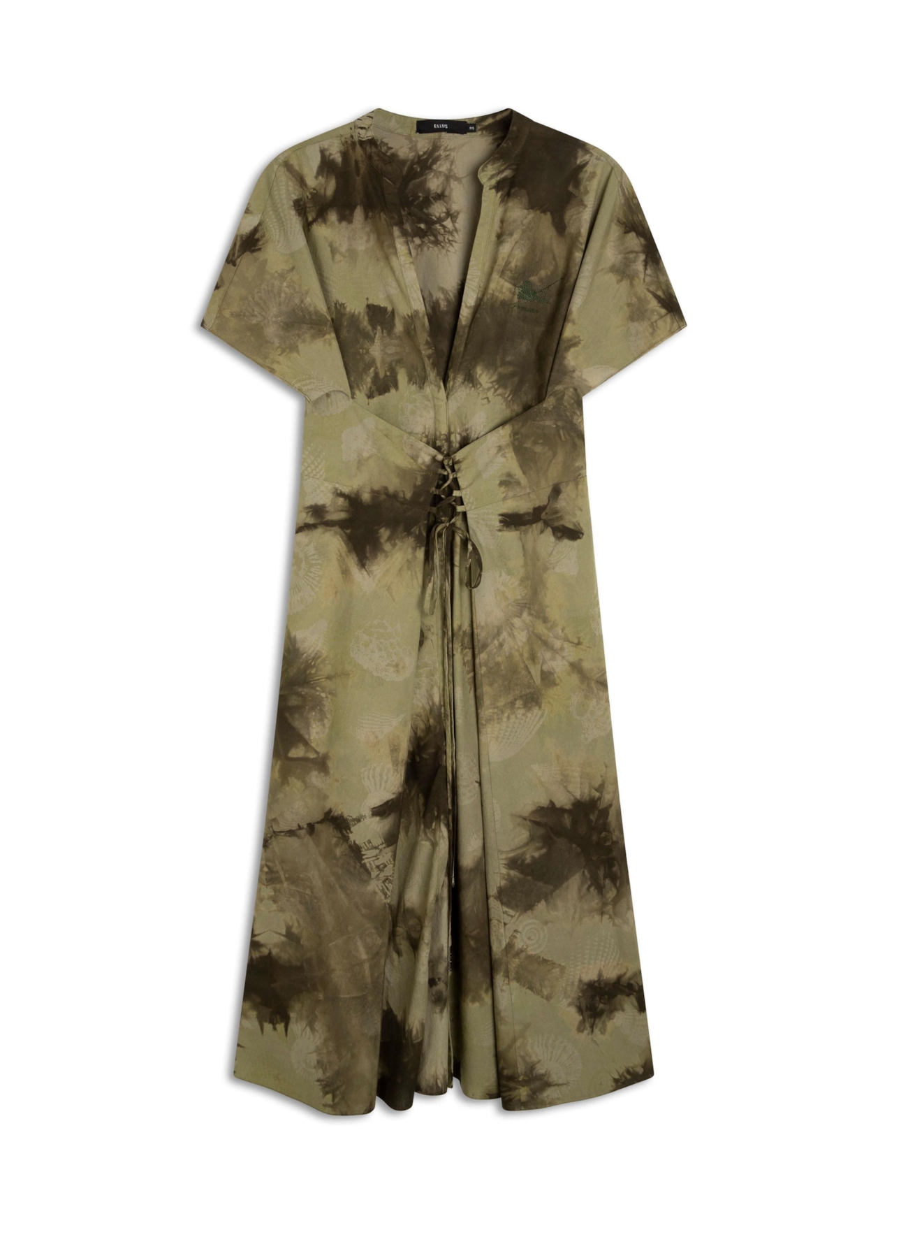 Blatt Tie Dye Attach Slit Midi Padrao 1
