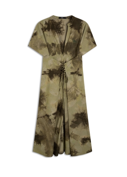 Blatt Tie Dye Attach Slit Midi Padrao 1