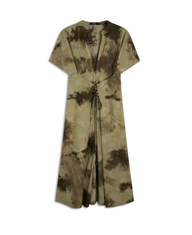Blatt Tie Dye Attach Slit Midi Padrao 1
