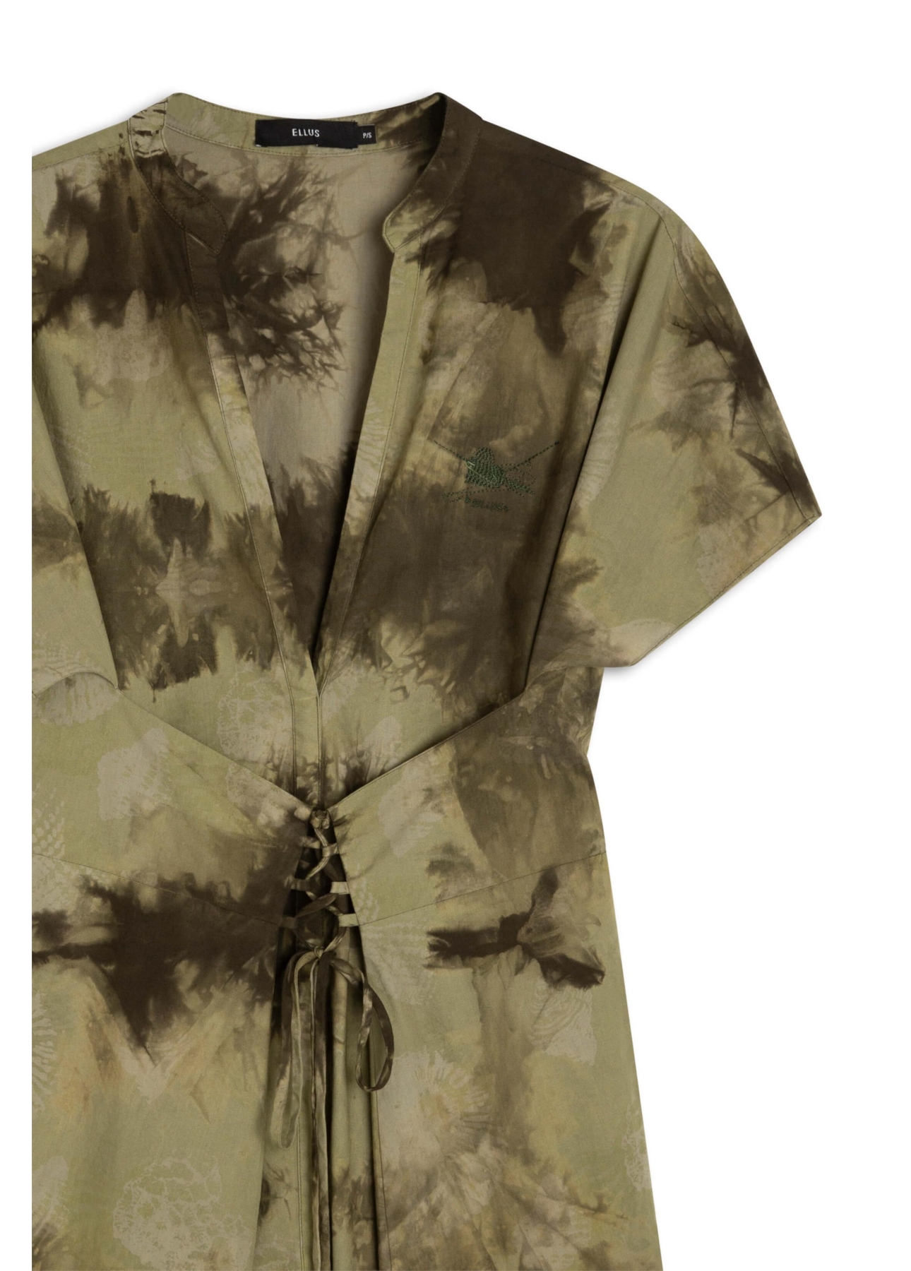 Blatt Tie Dye Attach Slit Midi Padrao 1