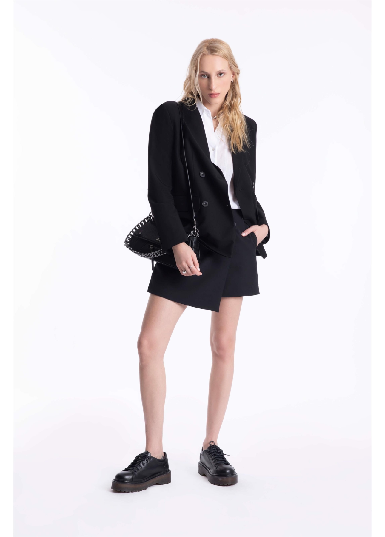 Blazer Double Breasted Ellus Preto