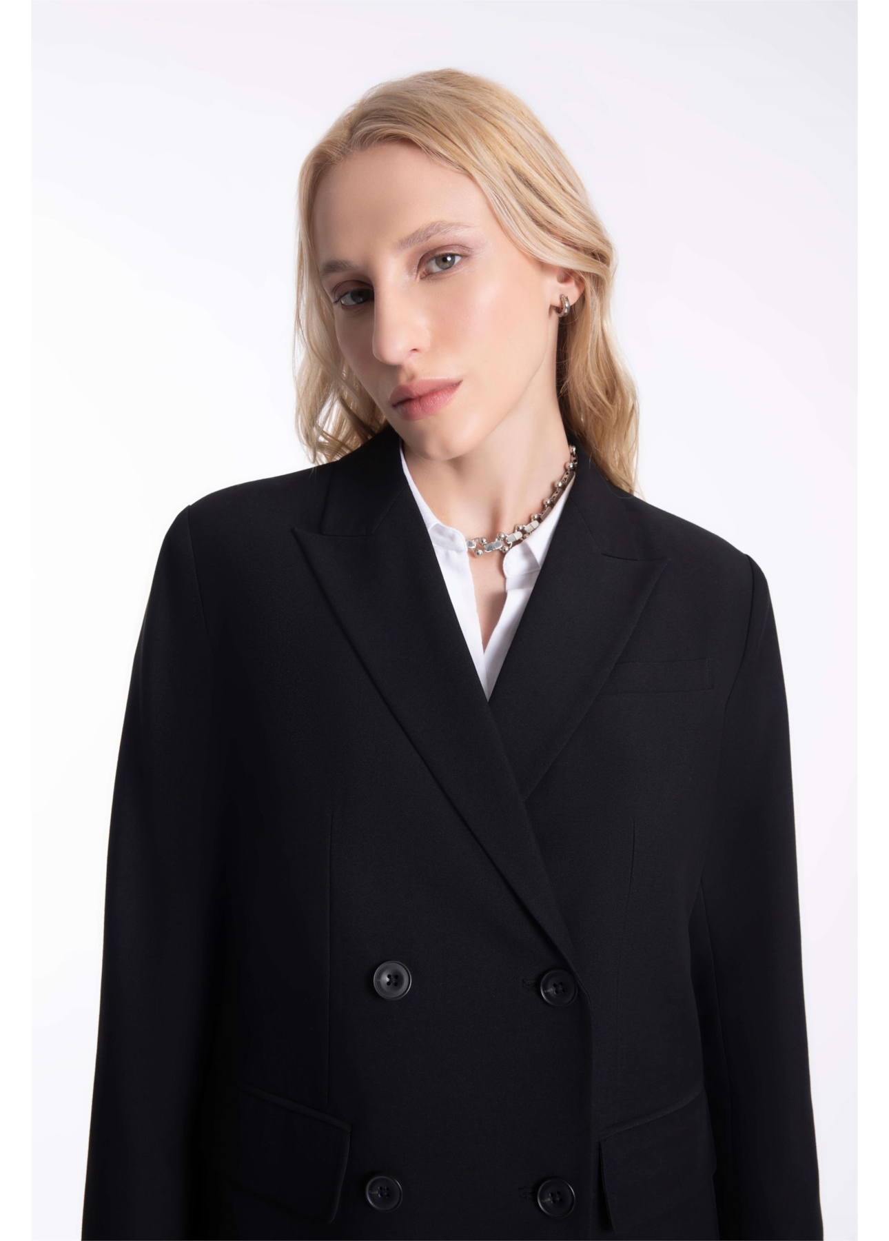Blazer Double Breasted Ellus Preto