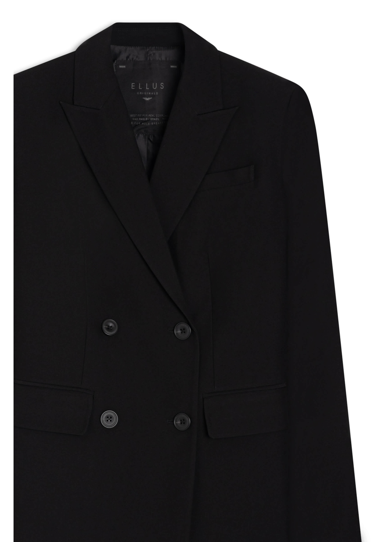 Blazer Double Breasted Ellus Preto