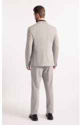 Blazer Interlock Cinza Claro