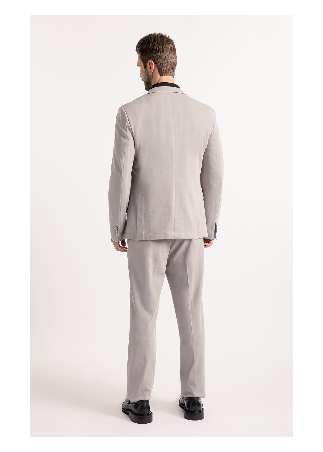 Blazer Interlock Knitted Cinza Claro            