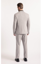 Blazer Interlock Knitted Cinza Claro            