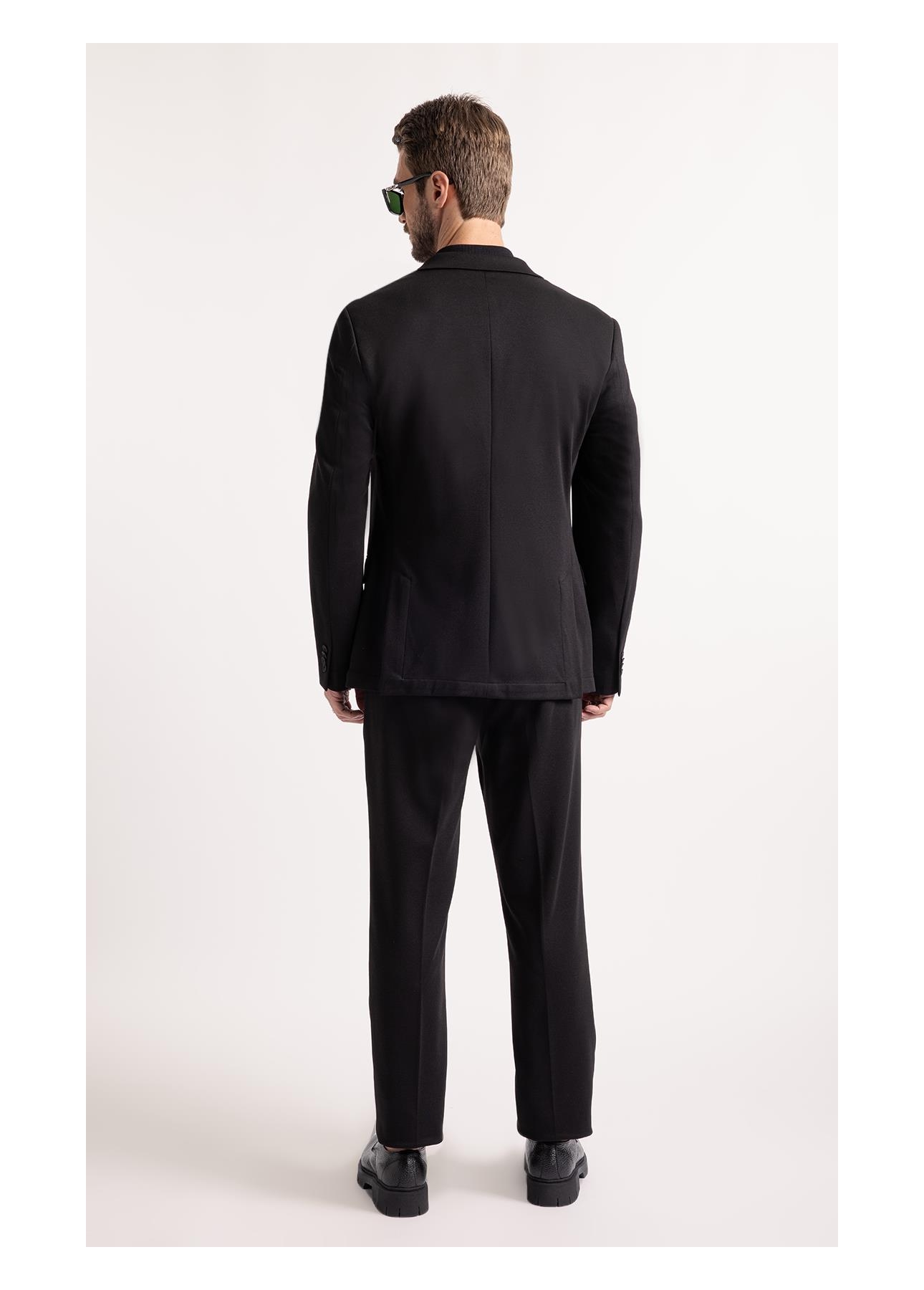 Blazer Interlock Knitted Preto