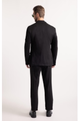 Blazer Interlock Knitted Preto