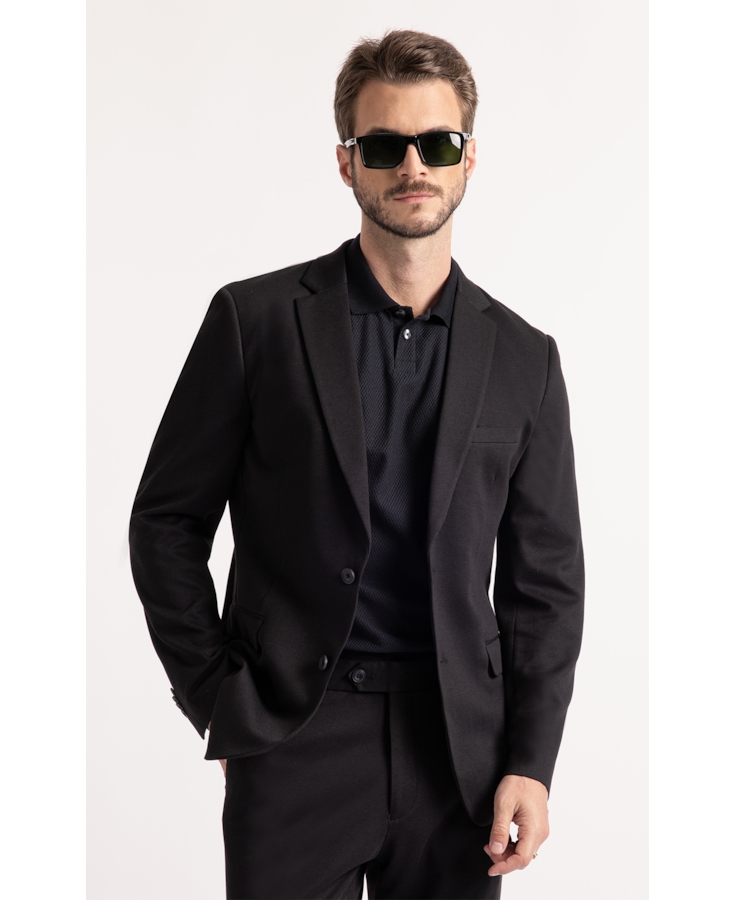 Blazer Interlock Preto