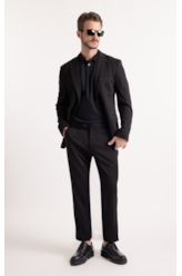 Blazer Interlock Preto