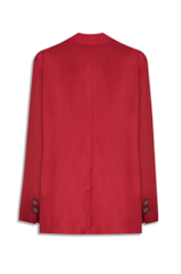 Blazer Linen Blend Blazer Oversized Bordeaux