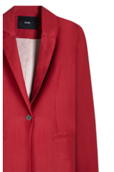 Blazer Linen Blend Blazer Oversized Bordeaux