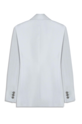 Blazer Linen Blend Oversized Silver