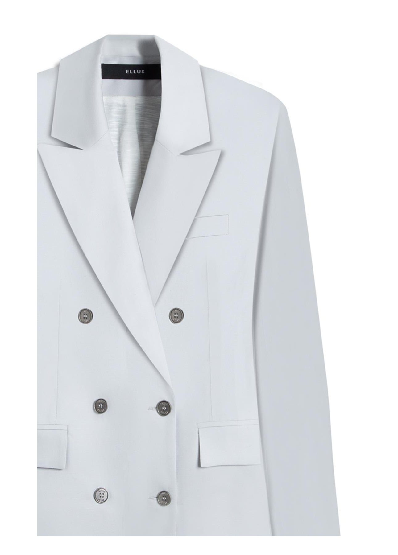 Blazer Linen Blend Oversized Silver