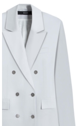 Blazer Linen Blend Oversized Silver