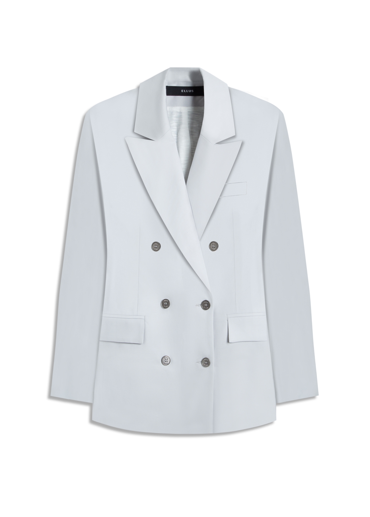 Blazer Linen Blend Oversized Silver