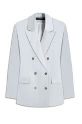 Blazer Linen Blend Oversized Silver