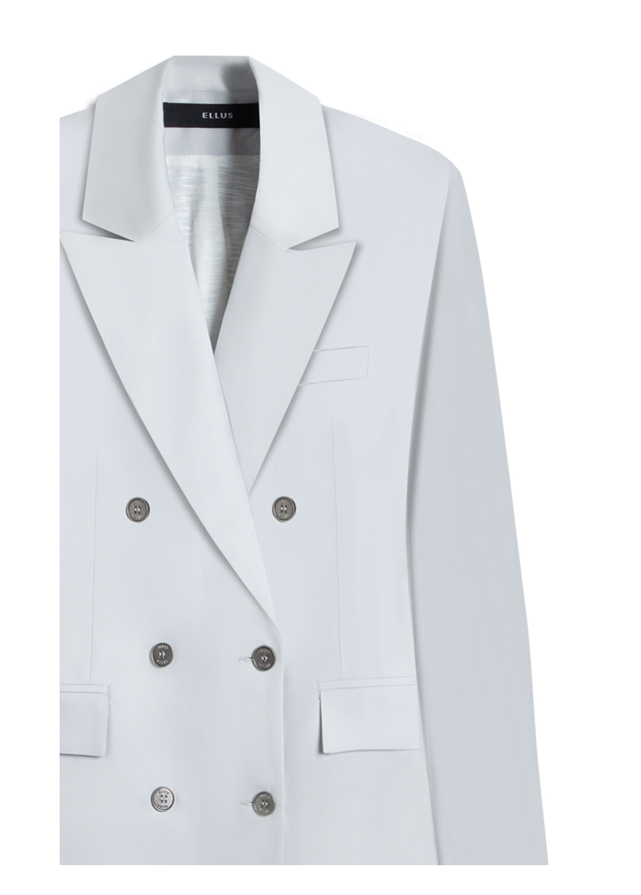Blazer Linen Blend Oversized Silver