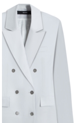 Blazer Linen Blend Oversized Silver