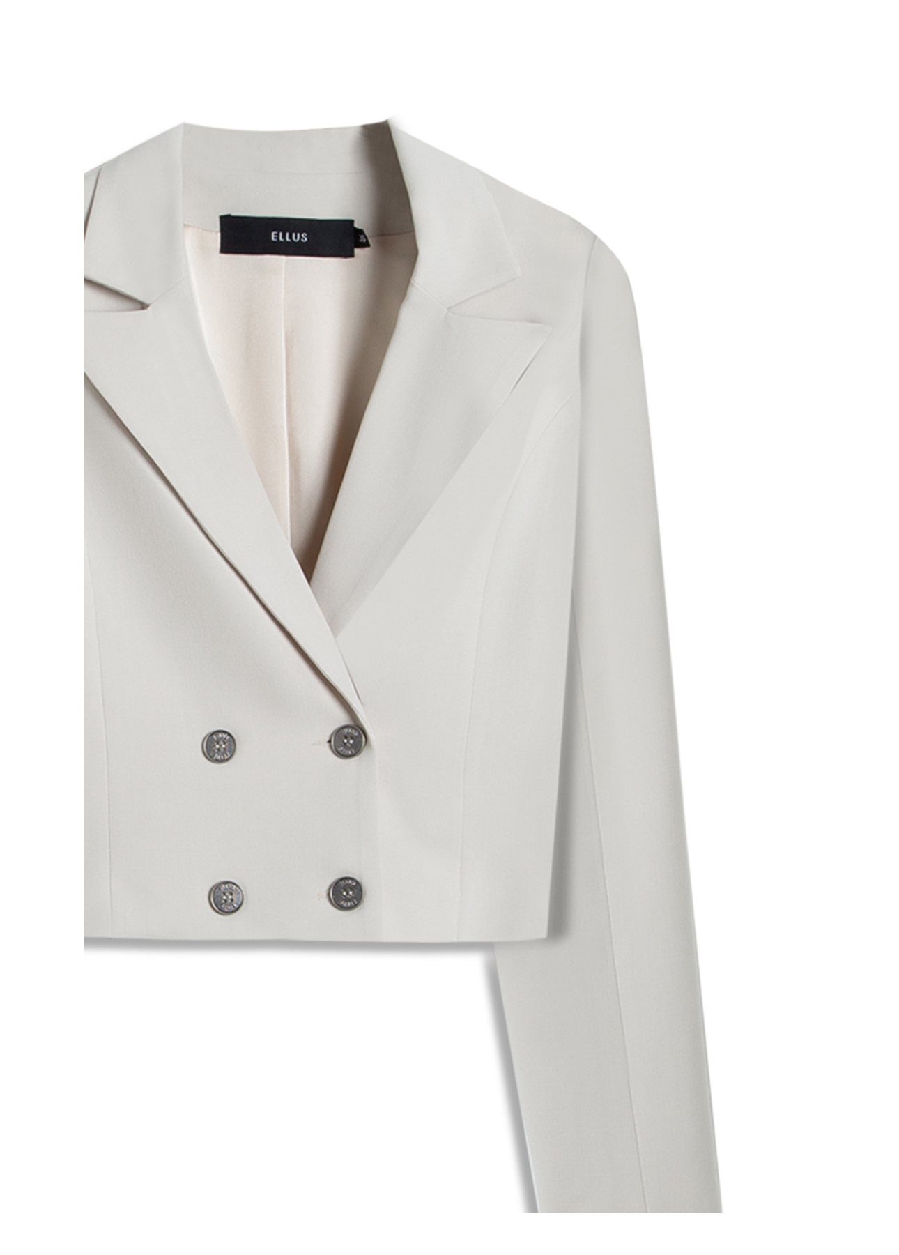 Blazer Tailoring Cropped Areia