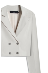 Blazer Tailoring Cropped Areia